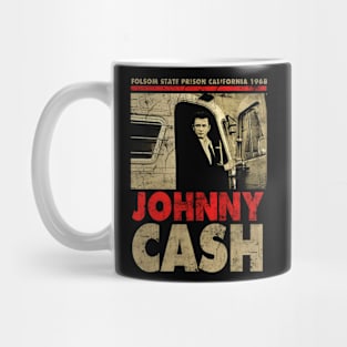 Folsom State Prison California 1968 Johnny Cash // Typography Design Mug